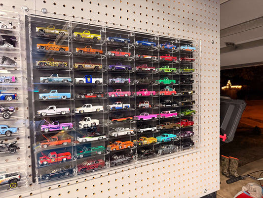 60 Slot Flat Back Wall Display for 1:64 Scale Loose Diecast