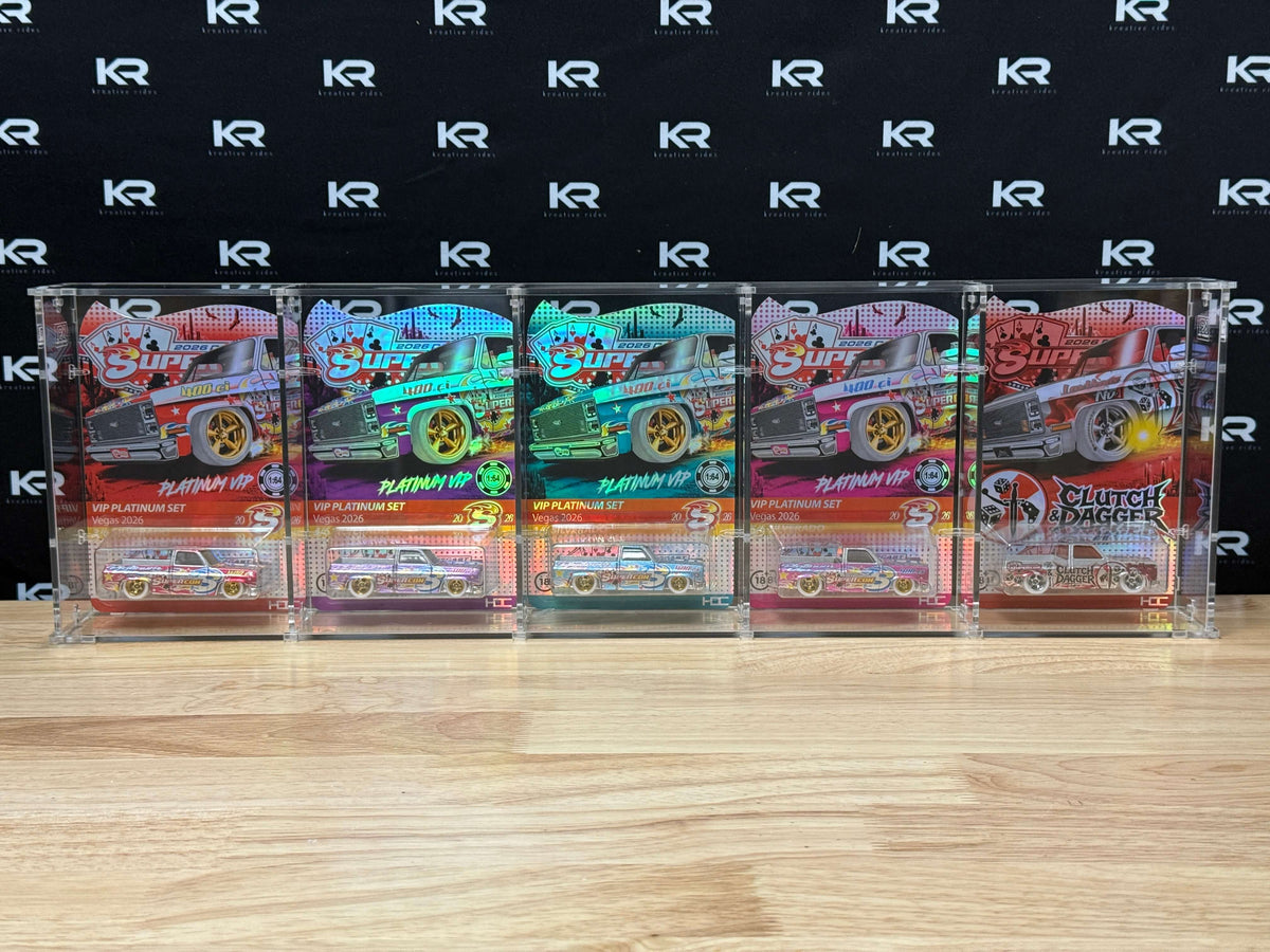 5 Pack Acrylic Display Case for Hot Wheels Mainline | RLC
