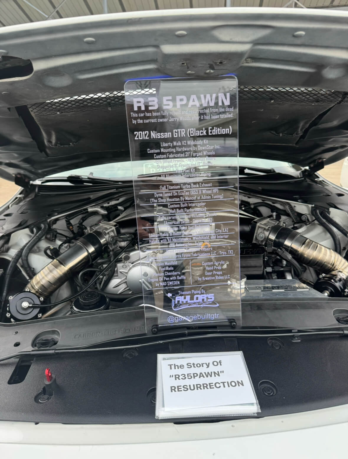 Premium Thick Acrylic Hood Prop Custom