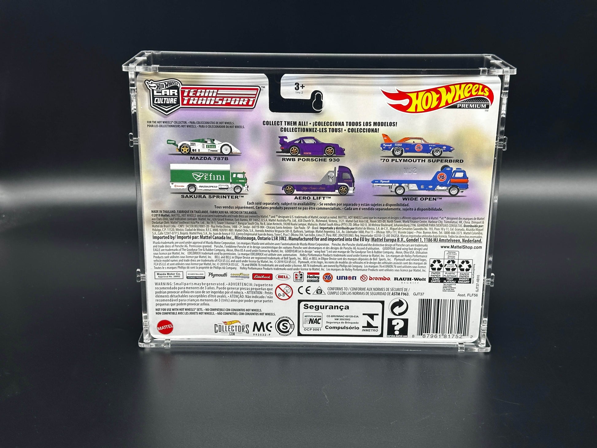 Hot Wheels Premium Team Transport Acrylic Display