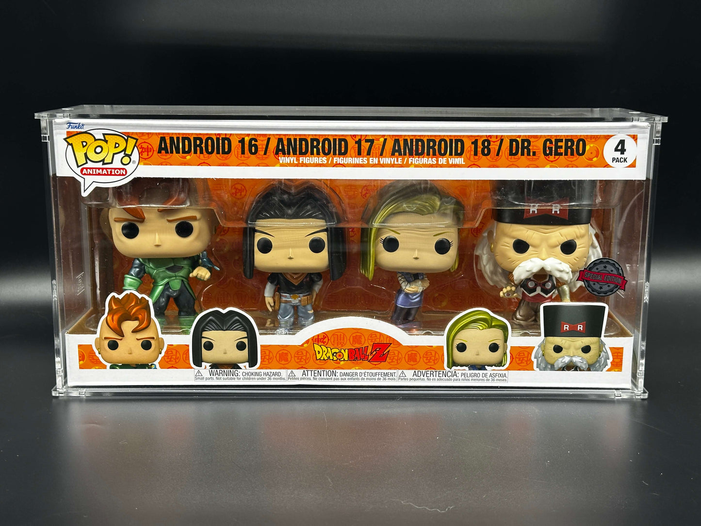 Funko Pop 4 Pack - Stackable/Wall Mountable Acrylic Display Case