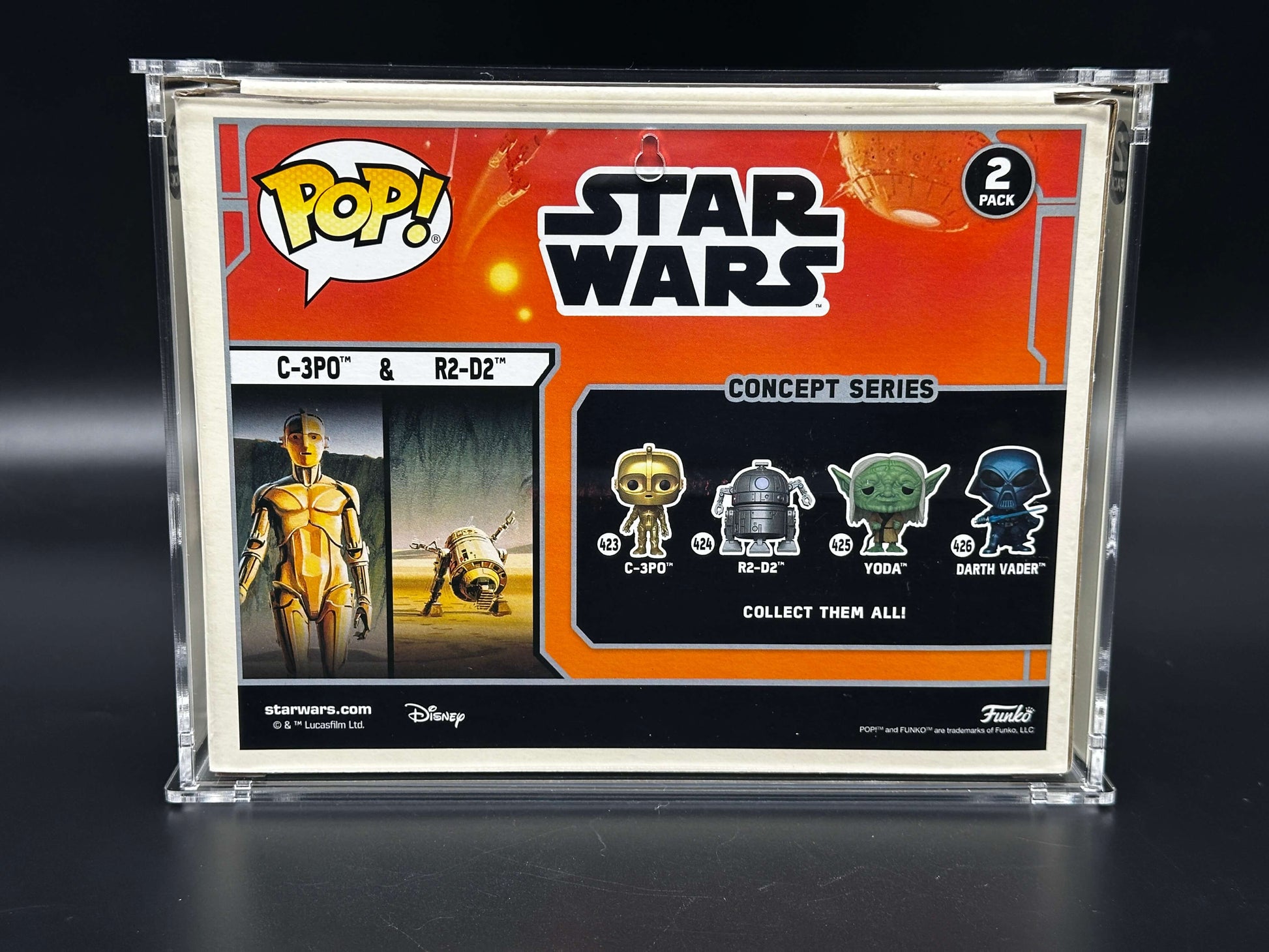 Funko Pop 2 Pack - Stackable/Wall Mountable Acrylic Display Case