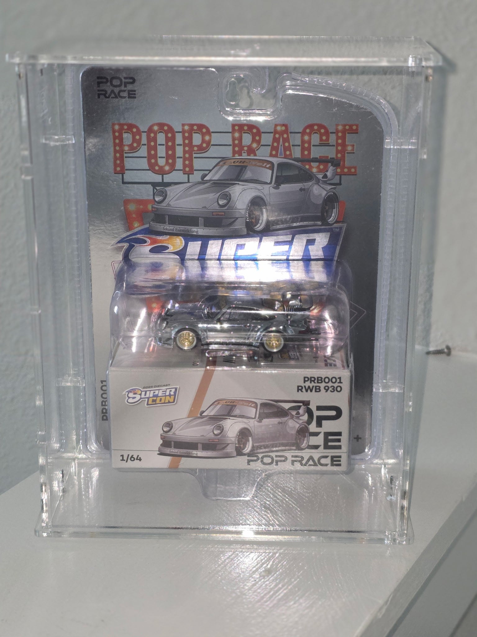 Blistered Pop Race Acrylic Display Case