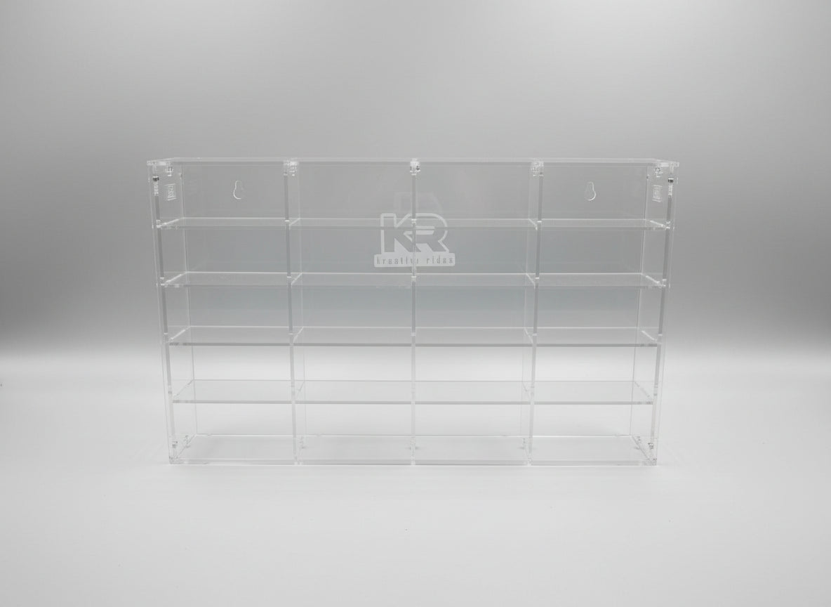 THE TWENTY PACK - Acrylic display case with a clear background that holds up to 20 individual 1:64 scale model vehicles