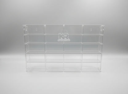 THE TWENTY PACK - Acrylic display case with a clear background that holds up to 20 individual 1:64 scale model vehicles