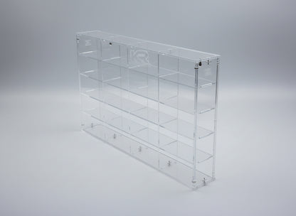 THE TWENTY PACK - Acrylic display case with a clear background that holds up to 20 individual 1:64 scale model vehicles