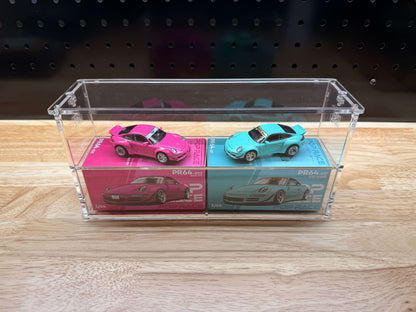 POP RACE - Dual 2-Tier Acrylic Display Case (aka Double Pop)