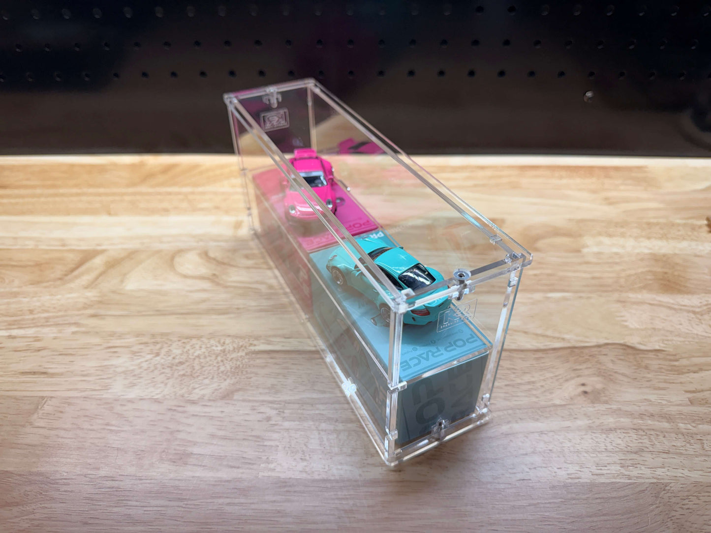 POP RACE - Dual 2-Tier Acrylic Display Case (aka Double Pop)