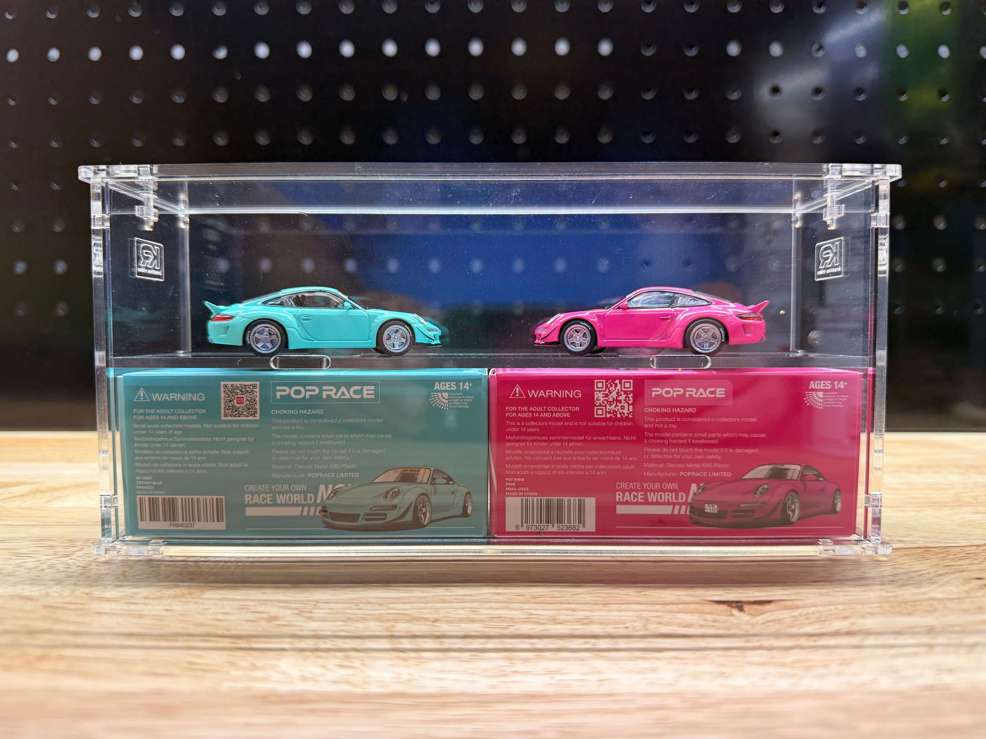 POP RACE - Dual 2-Tier Acrylic Display Case (aka Double Pop)