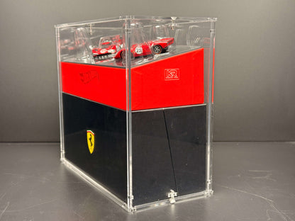 Premium acrylic display case for Hot Wheels x Ferrari Heritage Set