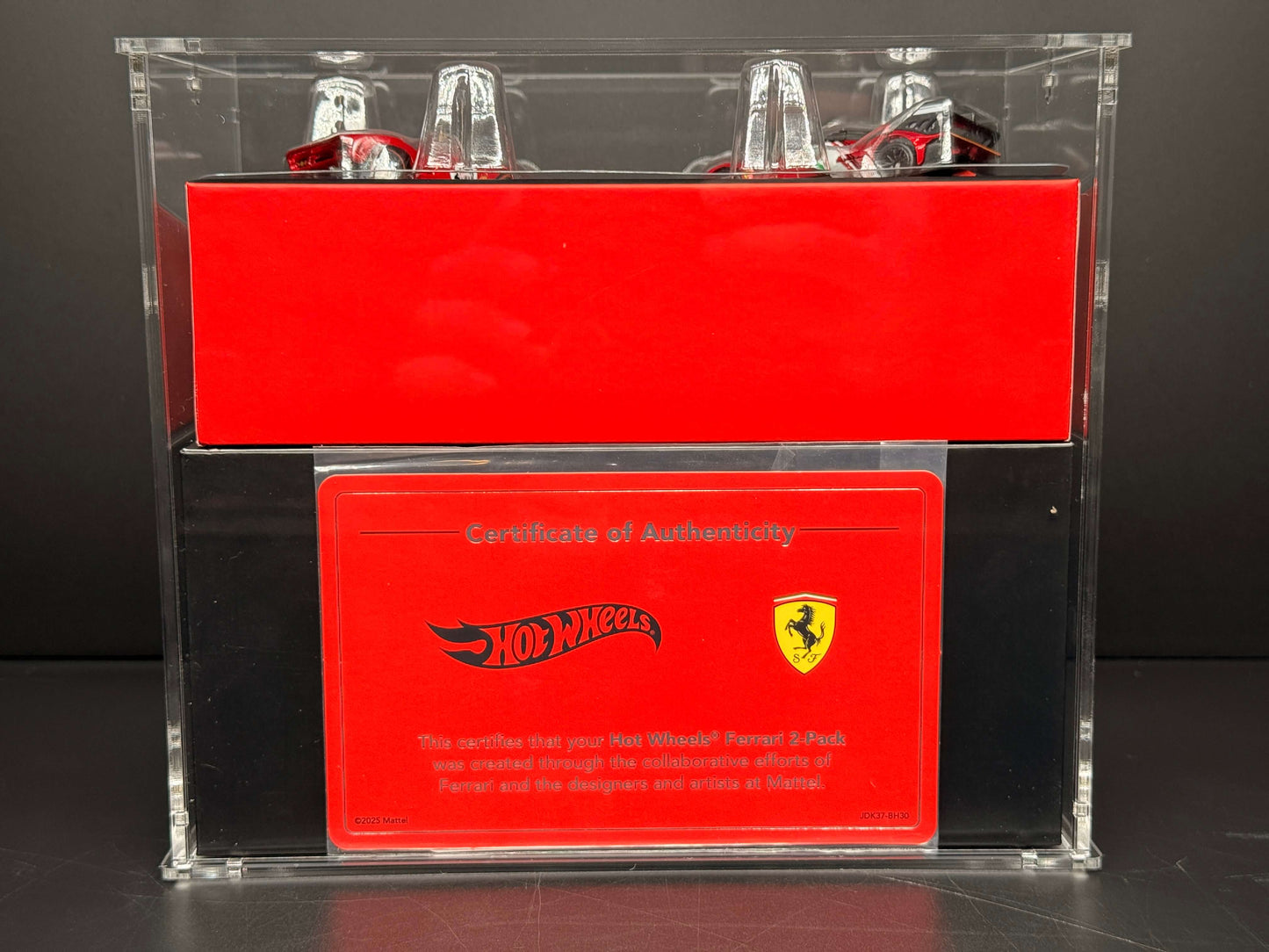 Premium acrylic display case for Hot Wheels x Ferrari Heritage Set