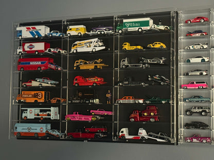 21-Slot Wall Display for 1:64 Scale Loose Transport Diecast | Deep Series | Flat Back