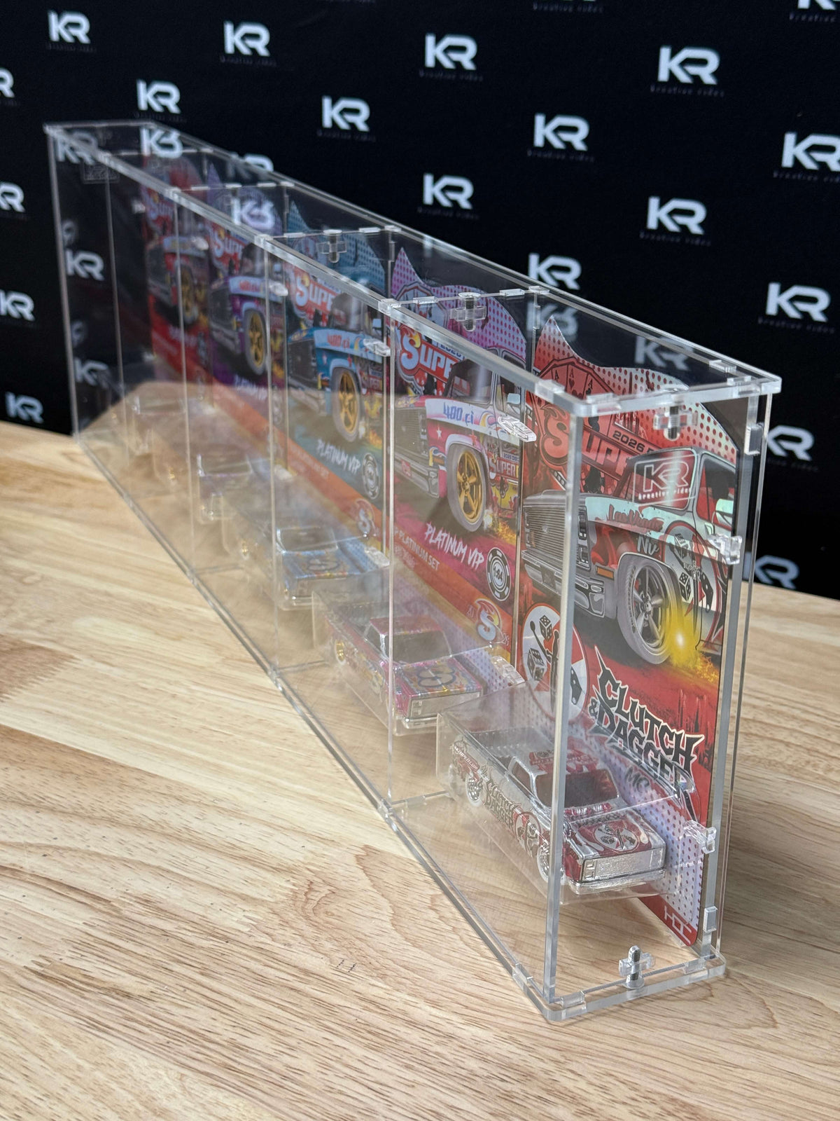 5 Pack Acrylic Display Case for Hot Wheels Mainline | RLC