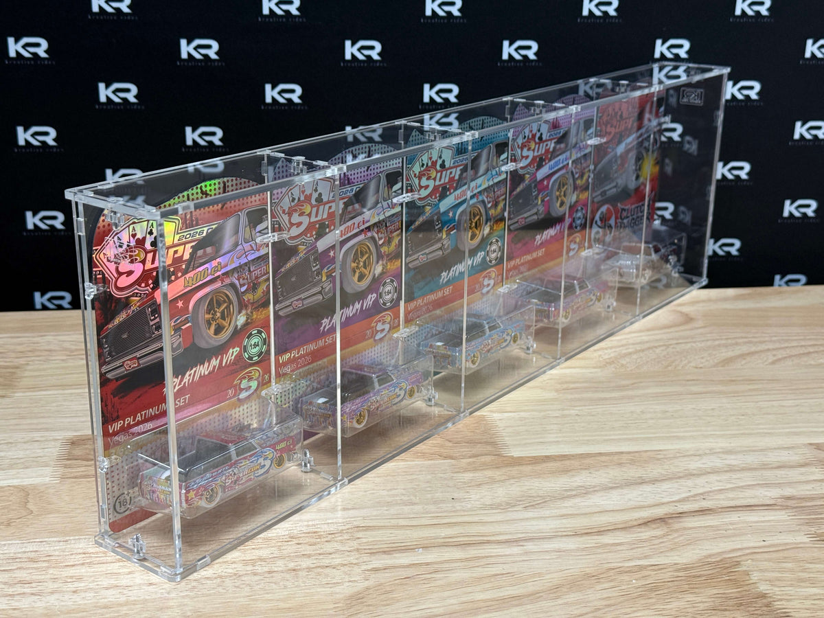 5 Pack Acrylic Display Case for Hot Wheels Mainline | RLC