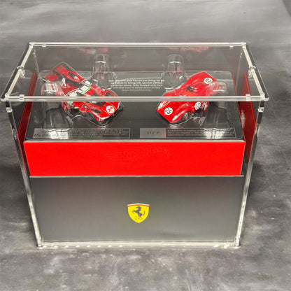 Premium acrylic display case for Hot Wheels x Ferrari Heritage Set