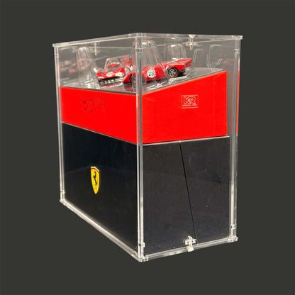 Premium acrylic display case for Hot Wheels x Ferrari Heritage Set