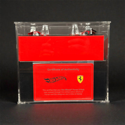 Premium acrylic display case for Hot Wheels x Ferrari Heritage Set