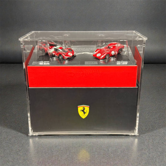Premium acrylic display case for Hot Wheels x Ferrari Heritage Set